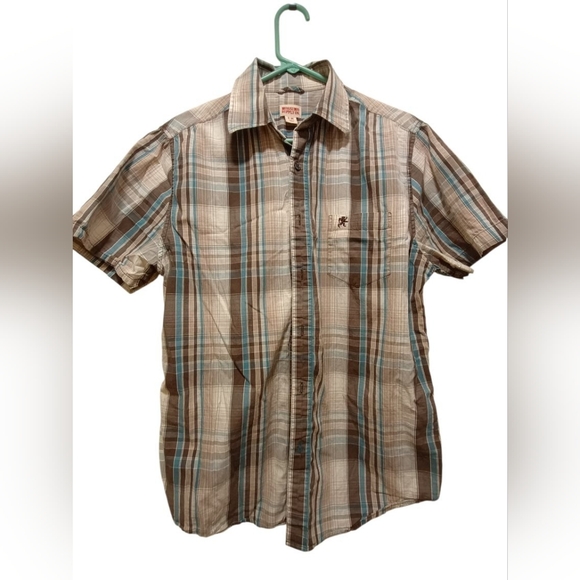 Mossimo Supply Co. Other - Mossimo Supply Co. Brown and Blue Plaid Shirt Men's Size M